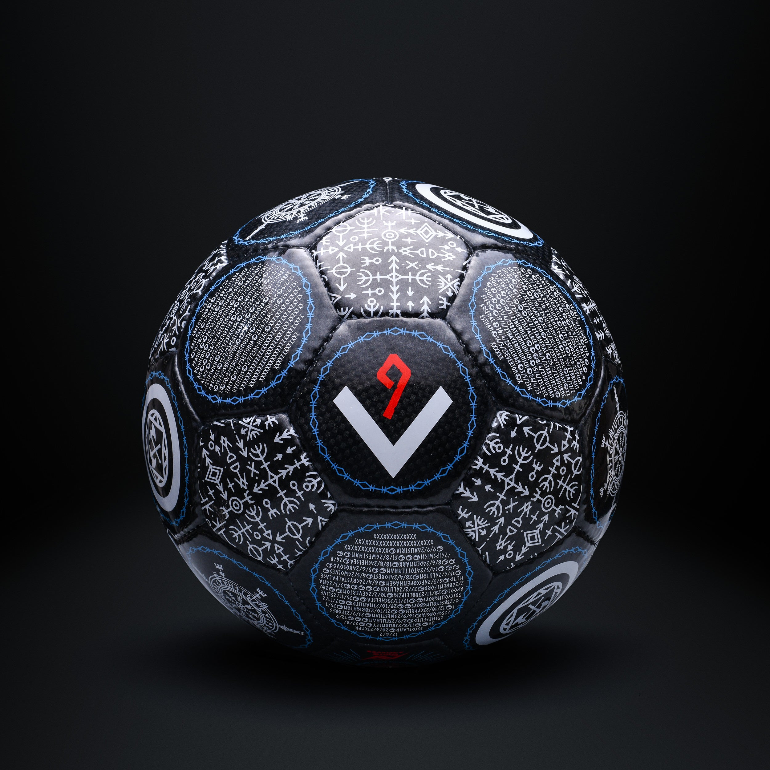 Erling Haaland Blue Frost limited edition size 5 collectible football on display back view