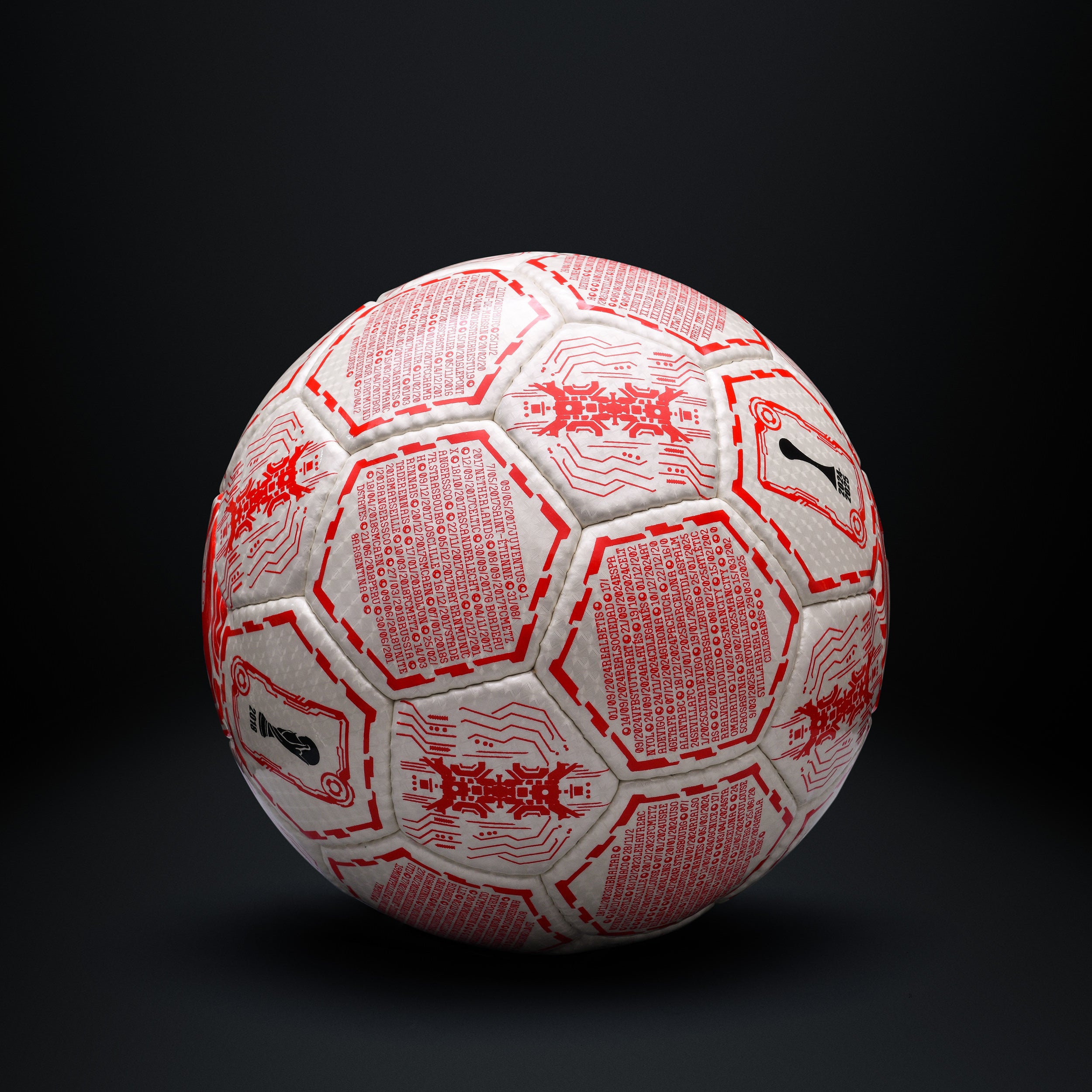 Kylian Mbappé Paris Prototype Special Edition limited edition size 5 collectible football with holographic design with side view 