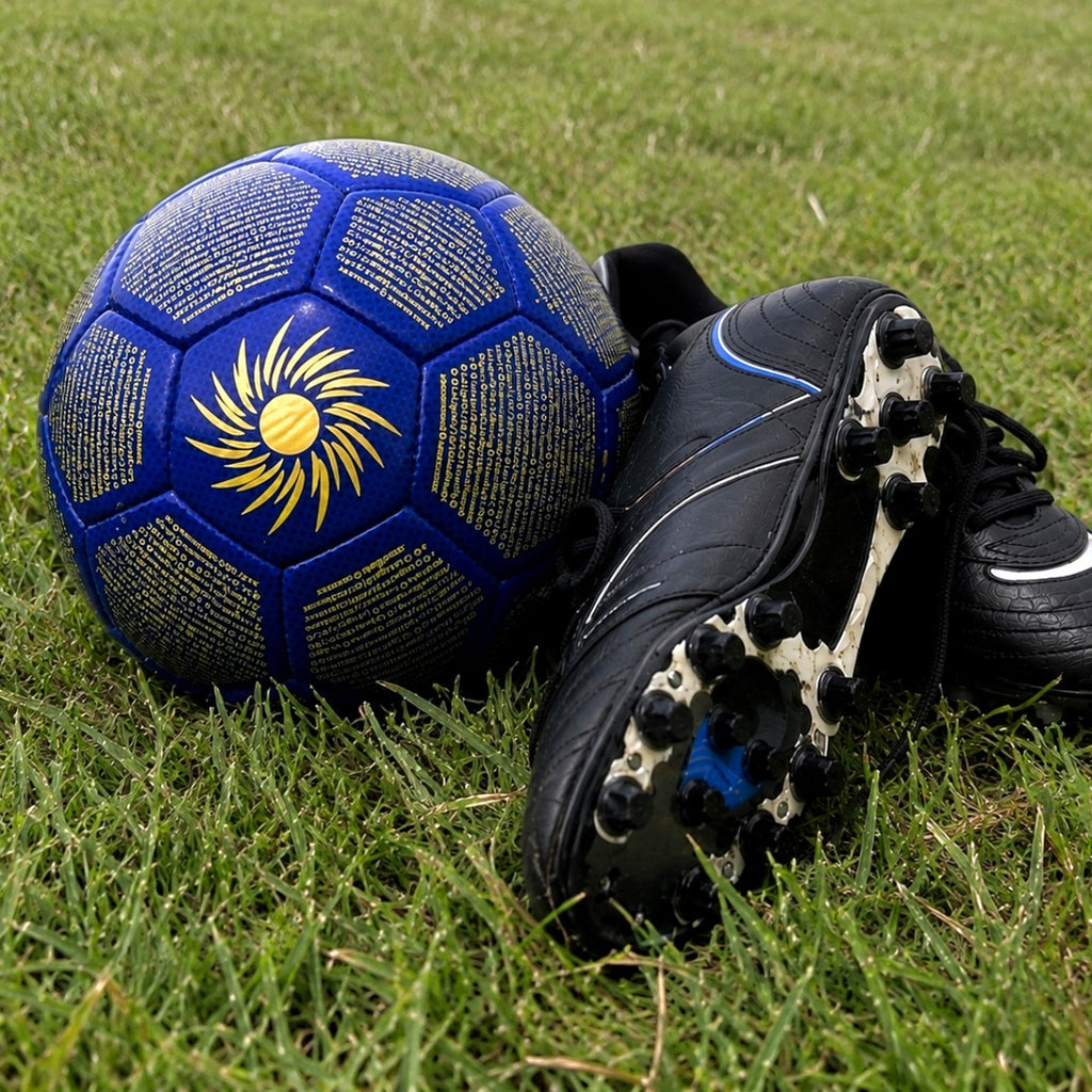 Lionel Messi Collectible ball outdoor photoshoot 