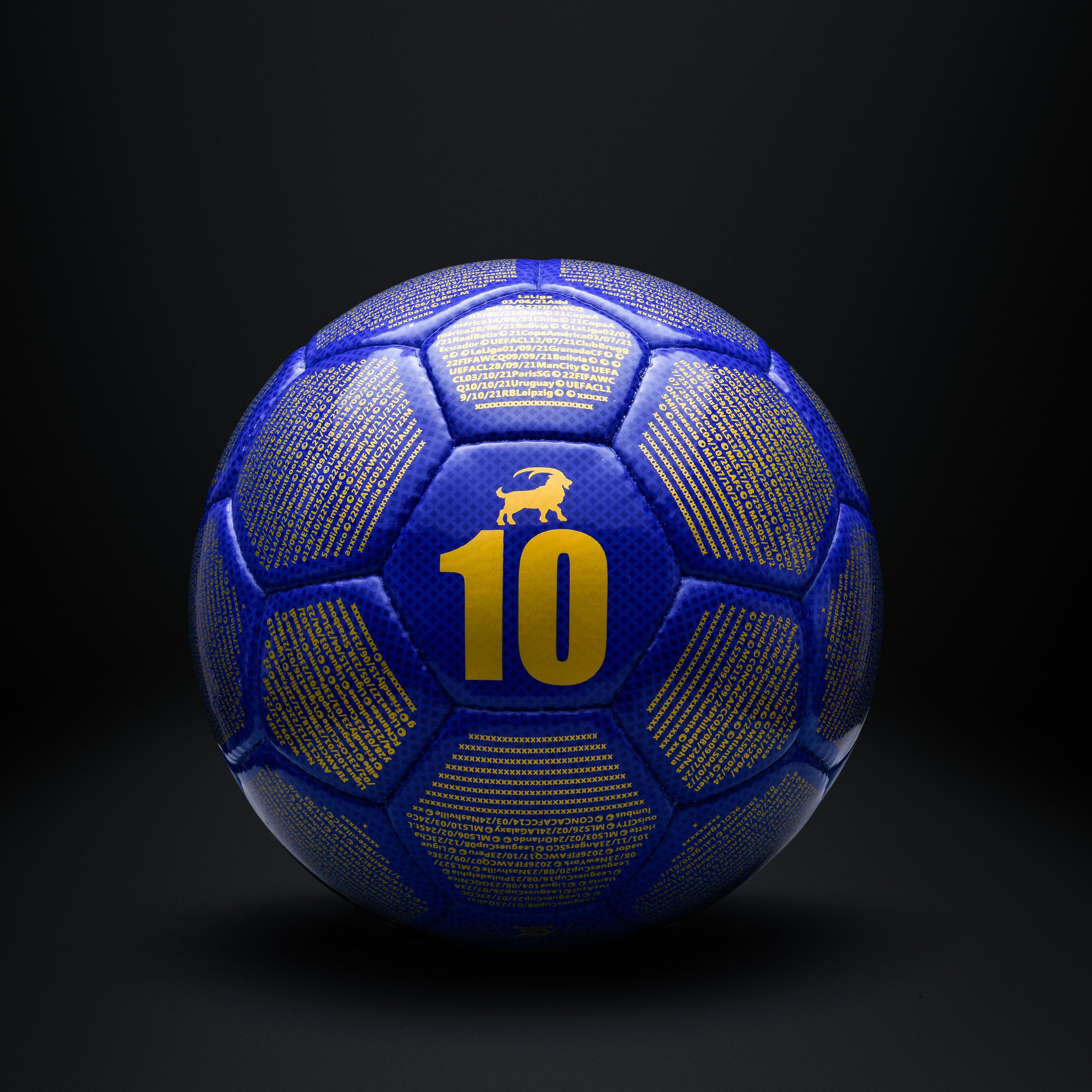 Lionel Messi La Pulga The GOAT limited edition size 5 collectible football on display back view 