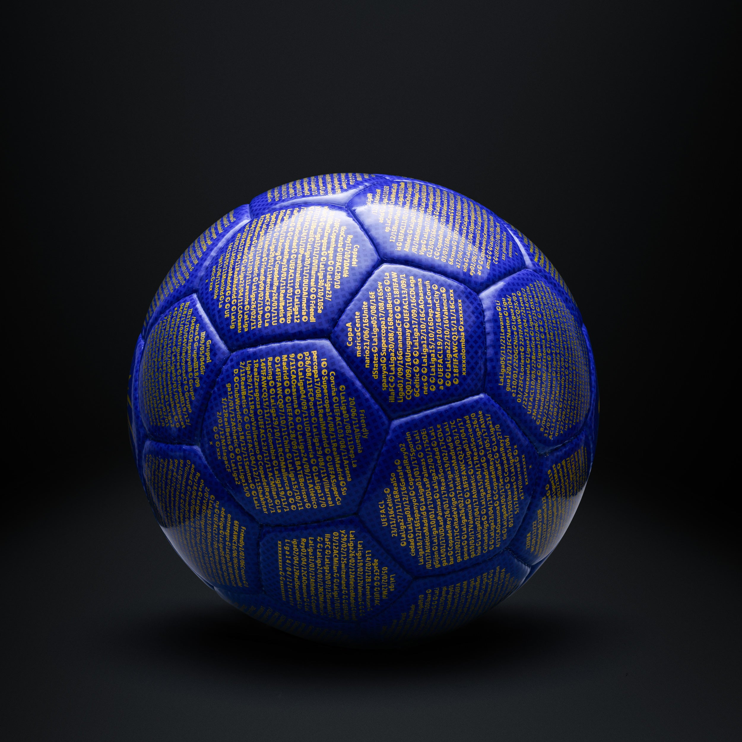 Lionel Messi La Pulga The GOAT limited edition size 5 collectible football on display side view 