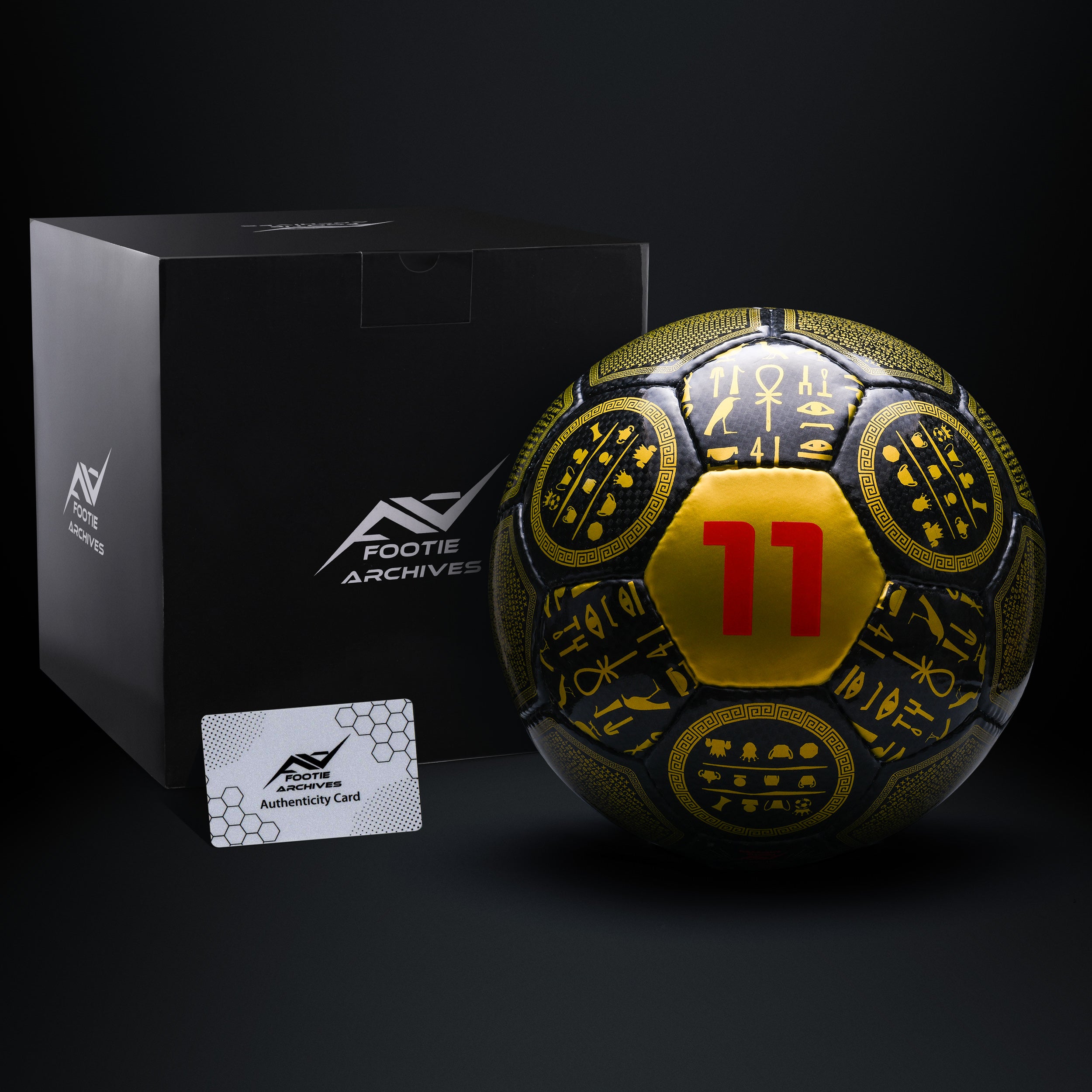 Mohamed Salah The Nile King limited edition size 5 collectible football with Egyptian design with gift box and authenticity card