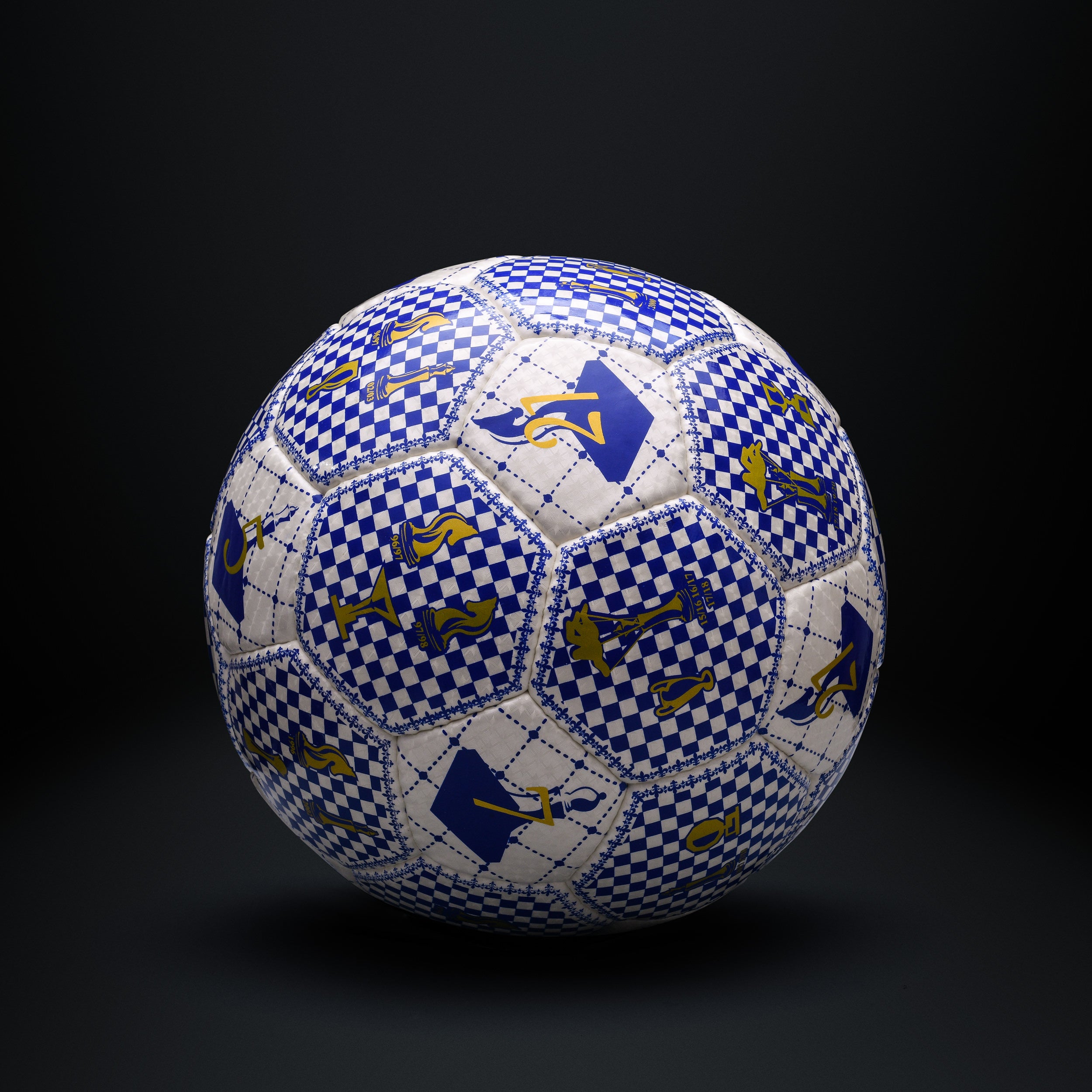Zinedine Zidane Chess Master ZZ Edition limited edition size 5 collectible football on display side view