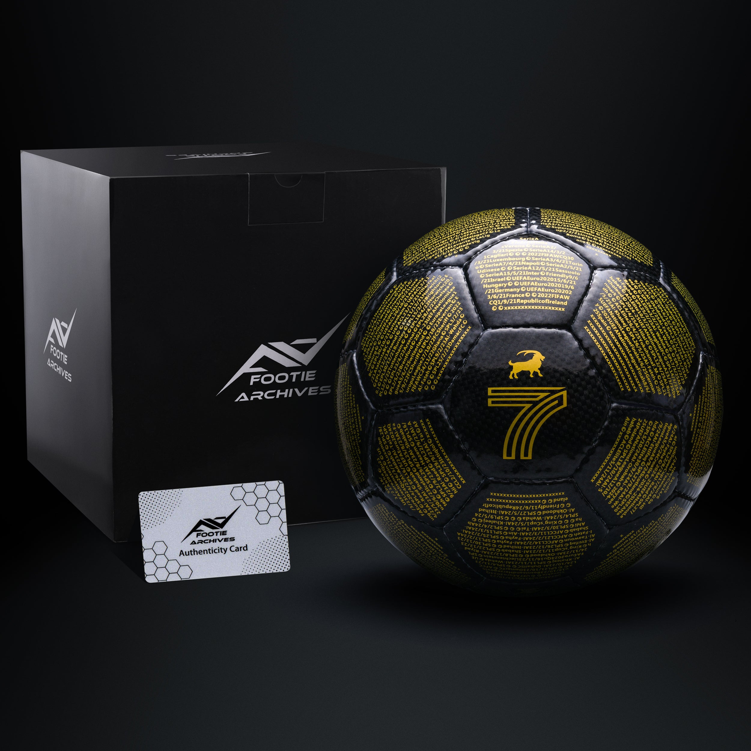 Cristiano Ronaldo SIU The GOAT size 5 football with premium packaging box by Footie Archives