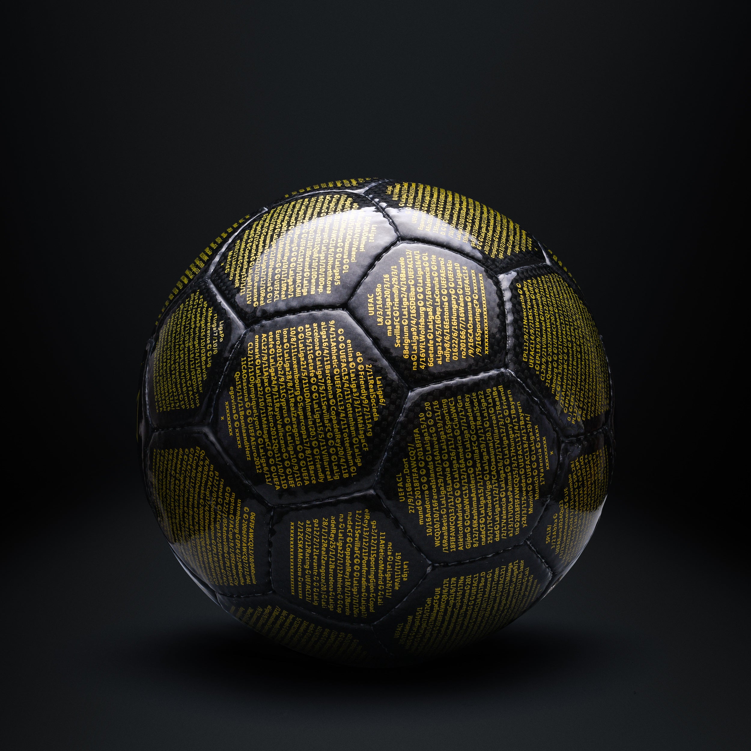 Side view of Cristiano Ronaldo SIU The GOAT size 5 football showing design and texture