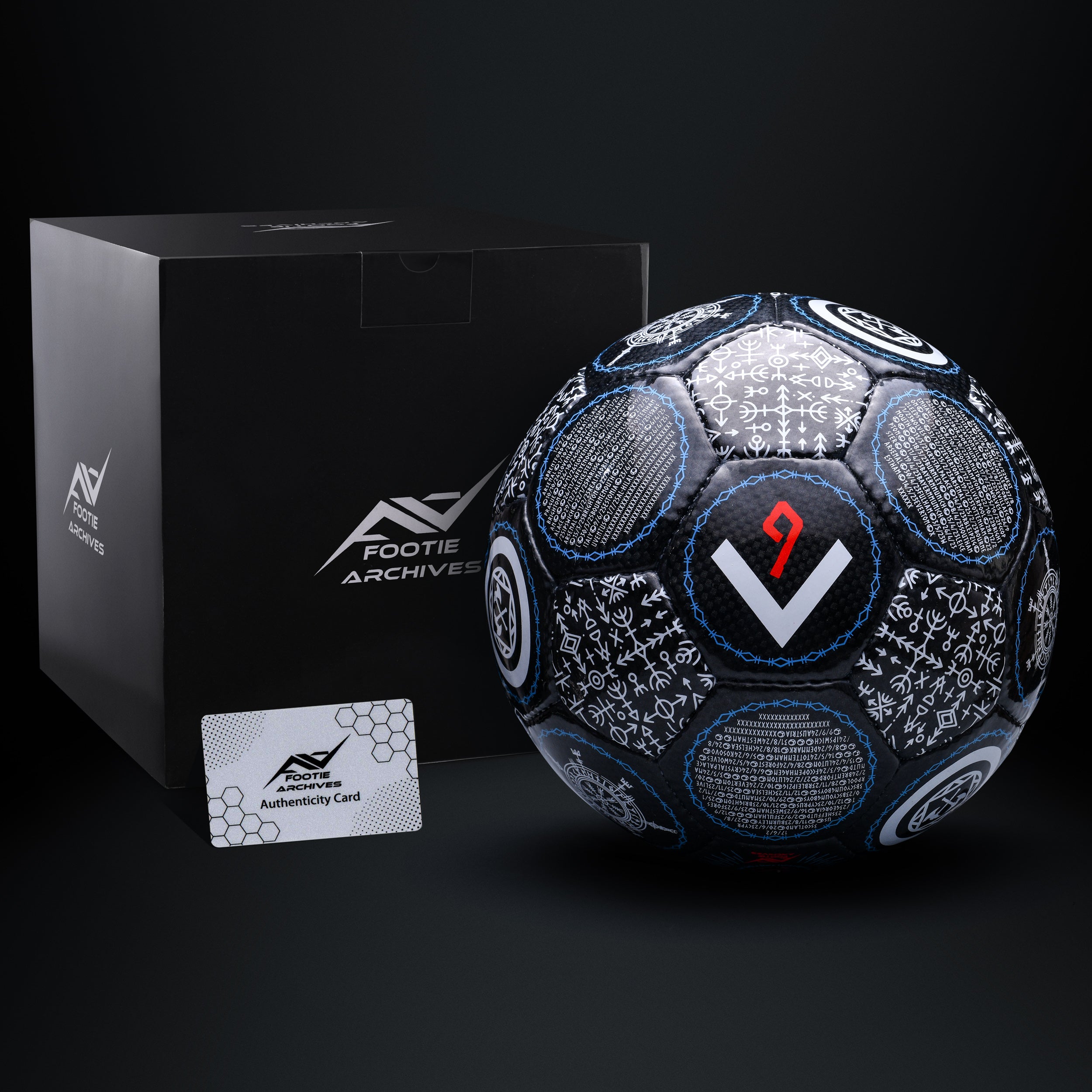 Erling Haaland Blue Frost size 5 football with premium packaging box by Footie Archives