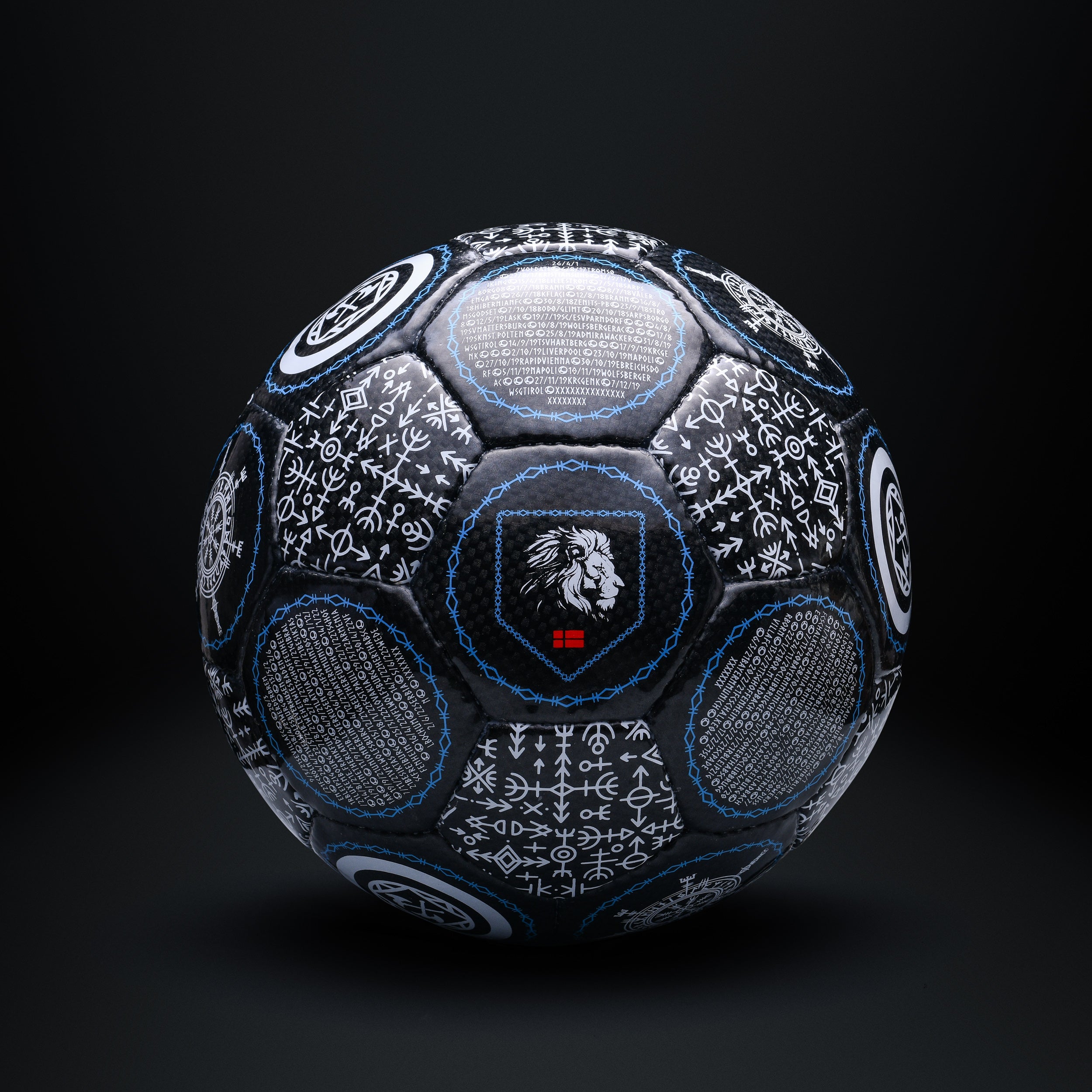 Erling Haaland Blue Frost size 5 football front view by Footie Archives