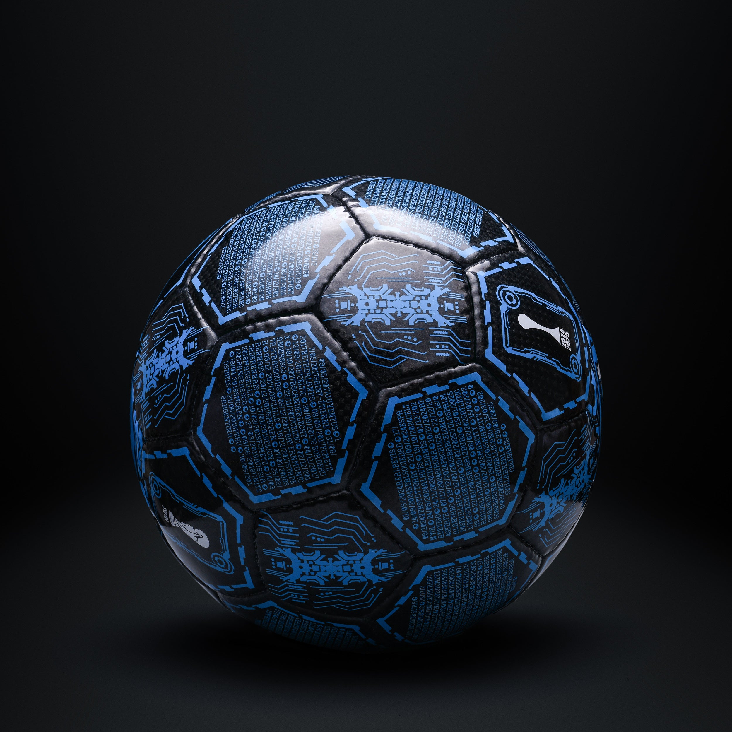 Side view of Kylian Mbappe The Paris Prototype size 5 football showing design and texture