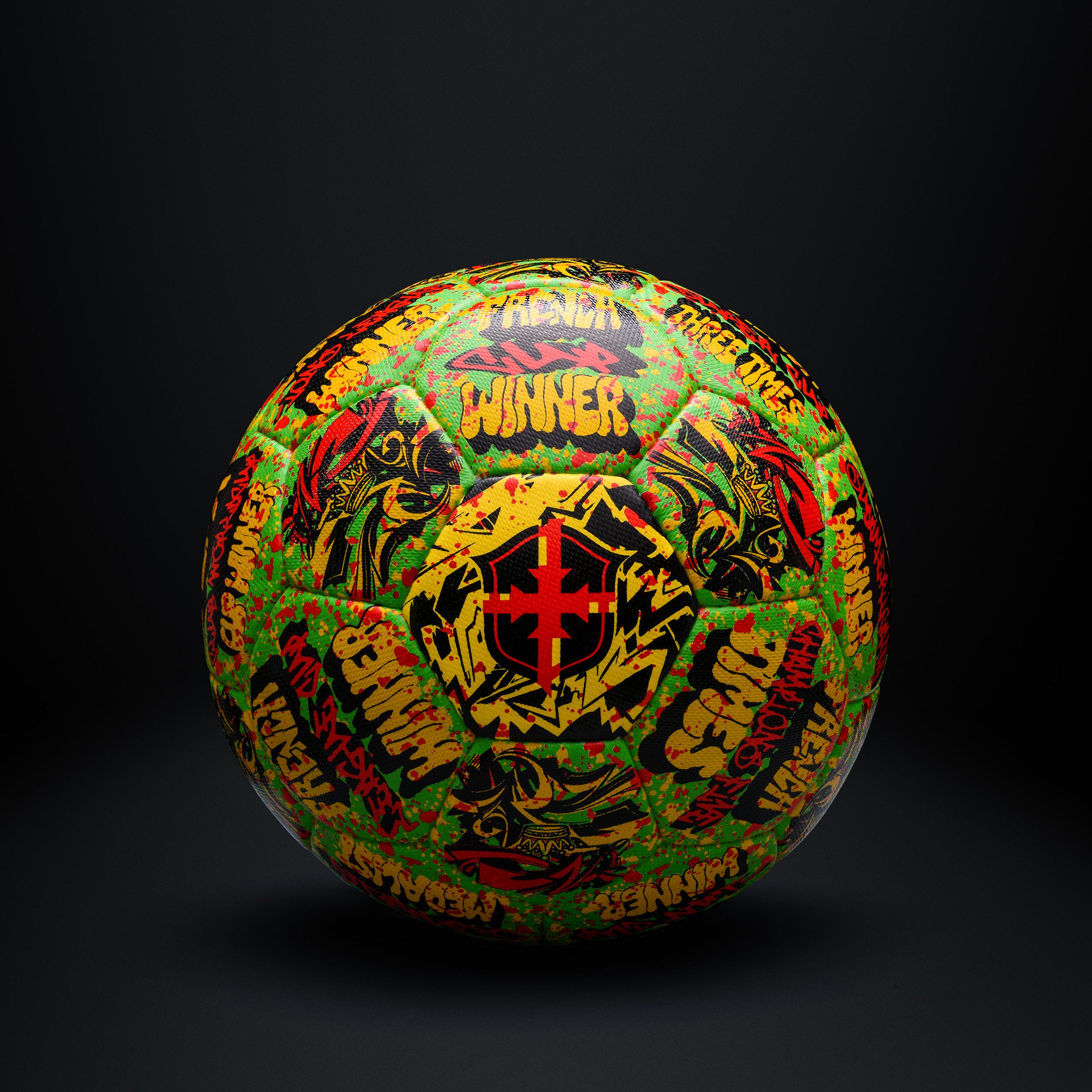 Neymar Jr The Brazilian Prince size 5 football front view by Footie Archives